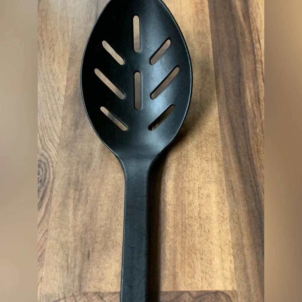 Calphalon Slotted Serving Spoon 8 Slots Nylon Silicone Black 14” Made In USA